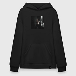Толстовка-худи оверсайз ДЖИЗУС АЛЬБОМ БЕЗ НАЗВАНИЯ, цвет: черный