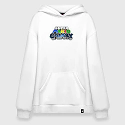 Толстовка-худи оверсайз Super Mario Galaxy logo, цвет: белый