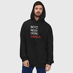 Толстовка-худи оверсайз Бойзам надо больше ДАККИ, цвет: черный — фото 2