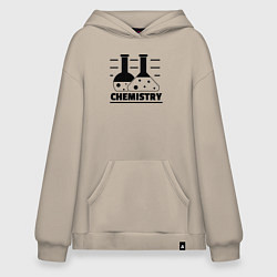 Толстовка-худи оверсайз CHEMISTRY химия, цвет: миндальный