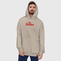 Толстовка-худи оверсайз The Quarry logo, цвет: миндальный — фото 2