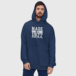 Толстовка-худи оверсайз Сделано в 1977 году, цвет: тёмно-синий — фото 2