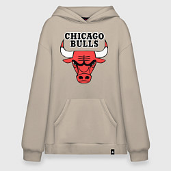 Толстовка-худи оверсайз Chicago Bulls, цвет: миндальный