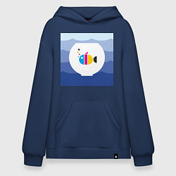Худи оверсайз CMYK рыбка