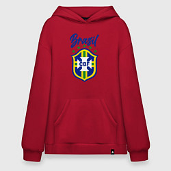 Толстовка-худи оверсайз Brasil Football, цвет: красный