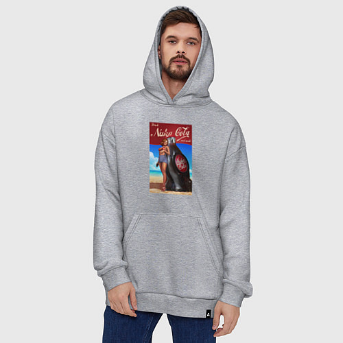 Худи оверсайз Fallout nuka - cola / Меланж – фото 4