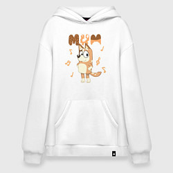 Толстовка-худи оверсайз Doggy Mom, цвет: белый