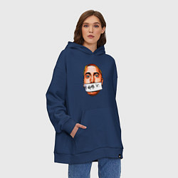 Толстовка-худи оверсайз My name is - Eminem, цвет: тёмно-синий — фото 2