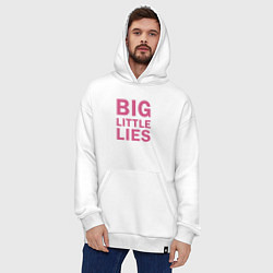 Толстовка-худи оверсайз Big Little Lies logo, цвет: белый — фото 2