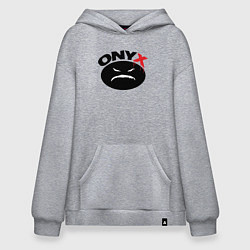 Толстовка-худи оверсайз Onyx logo black, цвет: меланж