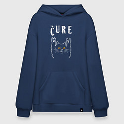 Толстовка-худи оверсайз The Cure rock cat, цвет: тёмно-синий