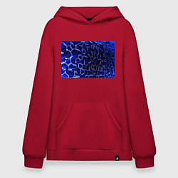 Толстовка-худи оверсайз Графическая химия, цвет: красный