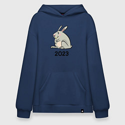 Толстовка-худи оверсайз Большой кролик 2023, цвет: тёмно-синий