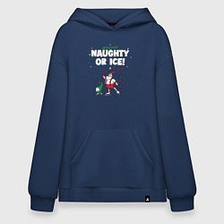Толстовка-худи оверсайз Naughty or ice, цвет: тёмно-синий
