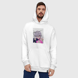 Толстовка-худи оверсайз Ад - Такт Опус Судьба, цвет: белый — фото 2