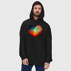 Толстовка-худи оверсайз My Heart, цвет: черный — фото 2