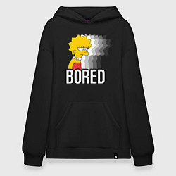 Толстовка-худи оверсайз Лиза Симпсон - bored, цвет: черный