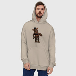 Толстовка-худи оверсайз Фредди сломан, цвет: миндальный — фото 2