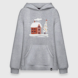 Худи оверсайз Зимний домик