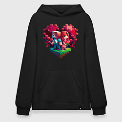 Худи оверсайз Влюбленные в Minecraft