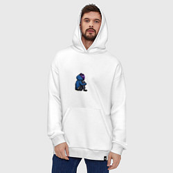 Толстовка-худи оверсайз Депрессия девушки, цвет: белый — фото 2