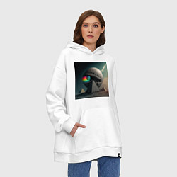 Толстовка-худи оверсайз Тайны и мифы пирамид, цвет: белый — фото 2