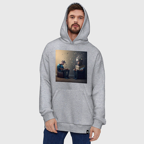 Худи оверсайз Зазеркалье / Меланж – фото 4