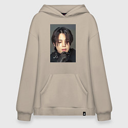 Толстовка-худи оверсайз Handsome Jimin, цвет: миндальный
