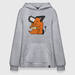 Толстовка-худи оверсайз Пачита ест тост, цвет: меланж