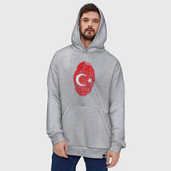 Толстовка-худи оверсайз Отпечаток Турции, цвет: меланж — фото 2
