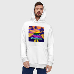 Толстовка-худи оверсайз Лоурайдер, цвет: белый — фото 2