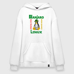 Худи оверсайз Линукс пингвин в шляпе