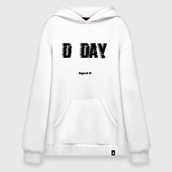 Толстовка-худи оверсайз D DAY Agust D, цвет: белый
