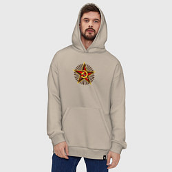 Толстовка-худи оверсайз Star USSR, цвет: миндальный — фото 2
