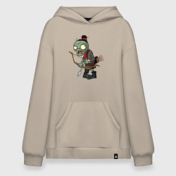 Толстовка-худи оверсайз Зомби лучник, цвет: миндальный