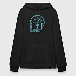 Толстовка-худи оверсайз Denver basket, цвет: черный