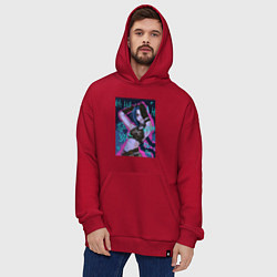 Толстовка-худи оверсайз Arcane League of legends Jinx, цвет: красный — фото 2