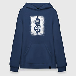 Толстовка-худи оверсайз Slipknot logo, цвет: тёмно-синий