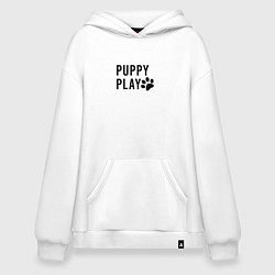 Толстовка-худи оверсайз Puppy Play, цвет: белый