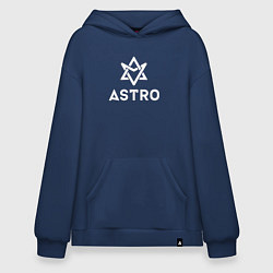 Толстовка-худи оверсайз Astro logo, цвет: тёмно-синий