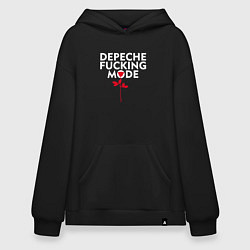 Толстовка-худи оверсайз Depeche Mode - Rose mode, цвет: черный