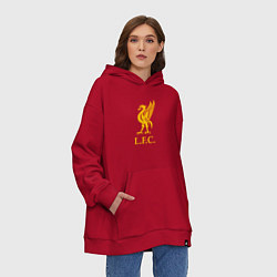 Толстовка-худи оверсайз Liverpool sport fc, цвет: красный — фото 2
