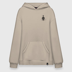 Толстовка-худи оверсайз Знак из Elden Ring - мини, цвет: миндальный