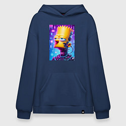 Худи оверсайз Cyber Bart Simpson - ai art