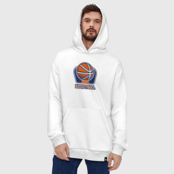 Толстовка-худи оверсайз Style basketball, цвет: белый — фото 2