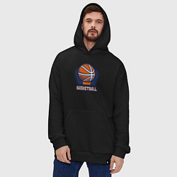 Толстовка-худи оверсайз Style basketball, цвет: черный — фото 2
