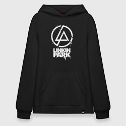 Толстовка-худи оверсайз Linkin Park - white, цвет: черный