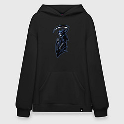Толстовка-худи оверсайз Grim reaper, цвет: черный
