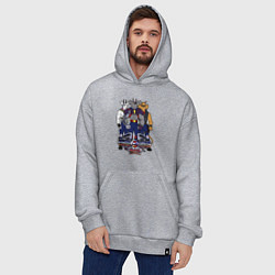 Толстовка-худи оверсайз Мыши рокеры с марса - все, цвет: меланж — фото 2