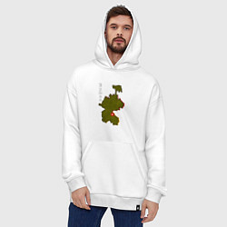 Толстовка-худи оверсайз Осетия Ерман, цвет: белый — фото 2